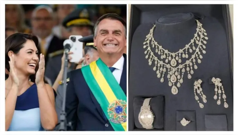 Imagem ilustrativa da notícia Bolsonaro diz joias foram presente da Arábia para Michele