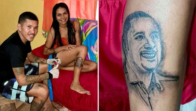 Imagem ilustrativa da notícia Paraense resolve homenagear prefeito com tatuagem na perna 