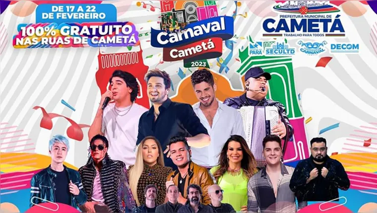 Imagem ilustrativa da notícia Carnaval de Cametá terá Luan Santana, Nattan e mais
