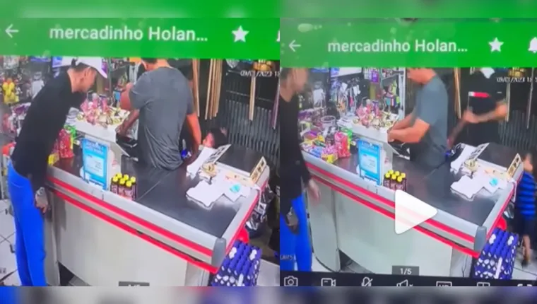 Imagem ilustrativa da notícia Vídeo: criança enfrenta bandido para defender o pai