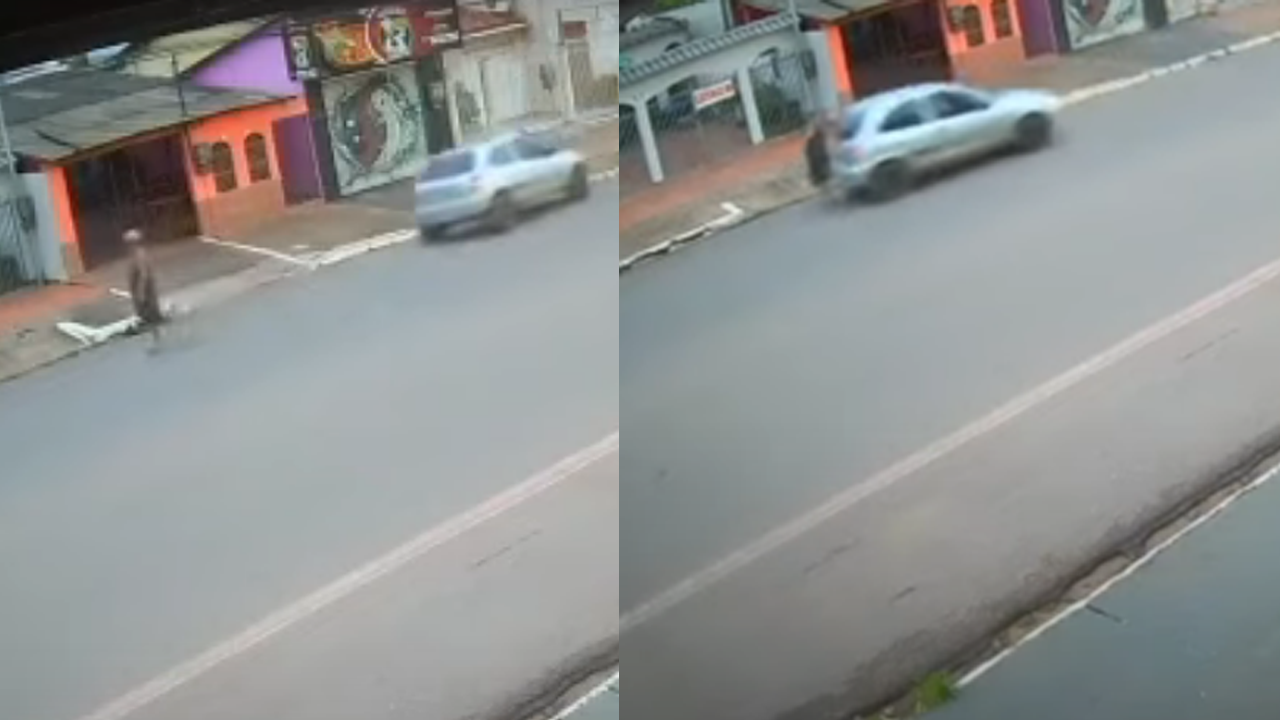 Vídeo: Motorista atropela idosa e foge sem prestar socorro