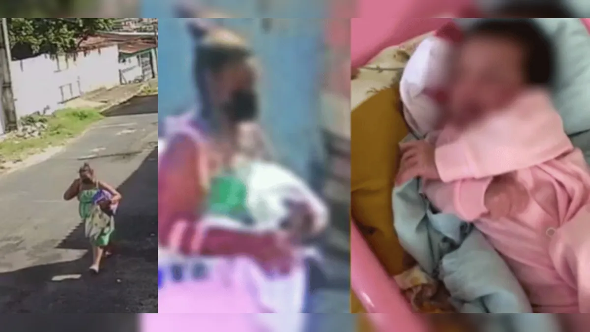 Imagem ilustrativa da notícia Vídeo flagra mulher abandonando recém-nascida em Manaus