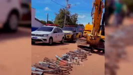 Operação conjunta apreendeu e destruiu mais de 500 escapamentos "cadron" em Santana do Araguaia