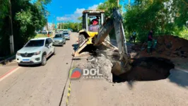 Cratera se formou no Bambuzal, entrada da Marabá Pioneira