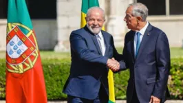 Lula teve encontro bilateral com o presidente de Portugal Marcelo Rebelo de Sousa