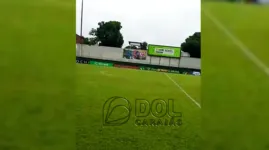 Gramado do estádio Zinho Oliveira está seco e preparado para o jogo Águia x Goiás