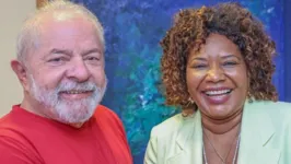 Presidente Lula (PT) e a Ministra da Cultura, Margareth Menezes