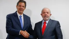 Ministro da Fazenda Fernado Haddad e o Presidente Lula.