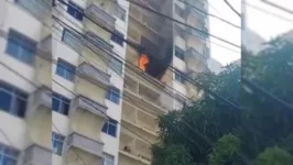 Incêndio em apartamento é registrado nesse domingo.
