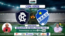 Imagem ilustrativa da notícia Tem Jogo no DOL e na Clube: Clube do Remo x São Raimundo