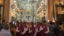 Procissão chegou a Igreja São João Batista