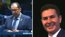 Senador Jorge Kajuru (PSB) e o ministro das Cidades, Jader Filho