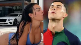 Imagem ilustrativa da notícia CR7 muito feliz: Georgina Rodríguez enche boca na piscina