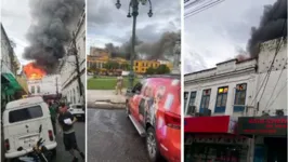 Fumaça é vista de longe por quem passa pela área