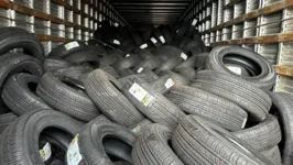 Carga composta por 1.560 pneus foi apreendida no posto fiscal da cidade de São Francisco do Pará
