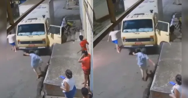 Imagem ilustrativa da notícia Vídeo: caminhão desgovernado avança sobre pessoas no Pará
