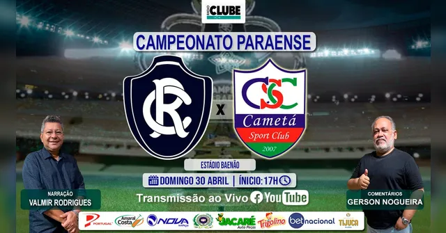 Imagem ilustrativa da notícia Tem Jogo no DOL e na Clube! Acompanhe ao vivo Remo x Cametá