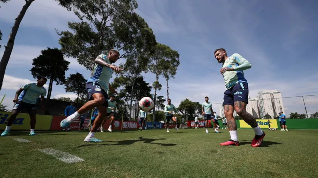 Imagem ilustrativa da notícia Titulares do Palmeiras treinam visando a decisão do Paulista