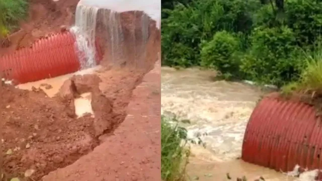 Imagem ilustrativa da notícia Temporal causa erosão e estragos na Rodovia Transamazônica