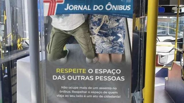 Imagem ilustrativa da notícia Campanha "Cara, fecha as pernas" é lançada nos ônibus