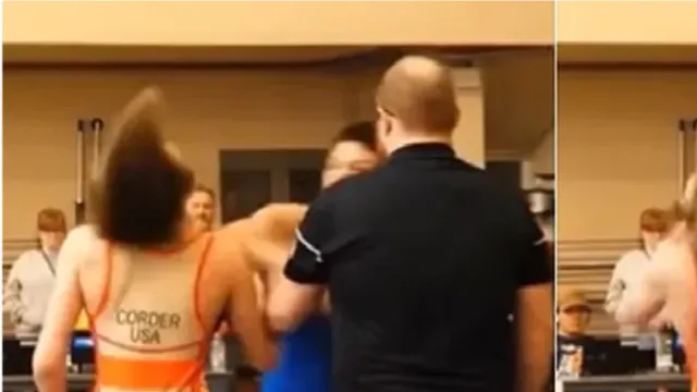 Imagem ilustrativa da notícia Vídeo: lutadora dá soco em rival após o combate