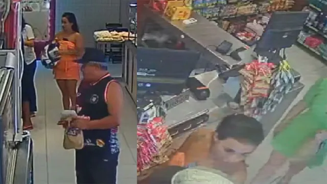 Imagem ilustrativa da notícia Vídeo: "Blindada" rouba padaria e esconde manteiga na vagina