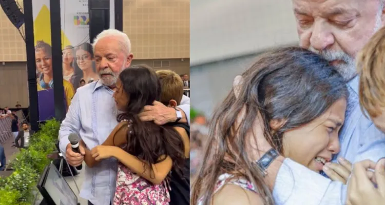 Imagem ilustrativa da notícia Criança interrompe discurso de Lula em Fortaleza: "o melhor"