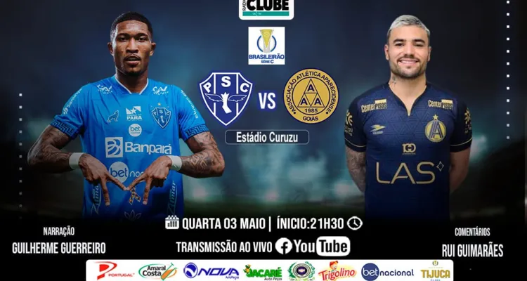 Imagem ilustrativa da notícia Tem Jogo no DOL e na Clube: ouça Paysandu x Aparecidense