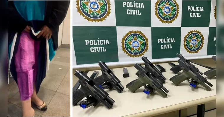 Imagem ilustrativa da notícia Mulher é detida no Rio com sete pistolas presas ao corpo