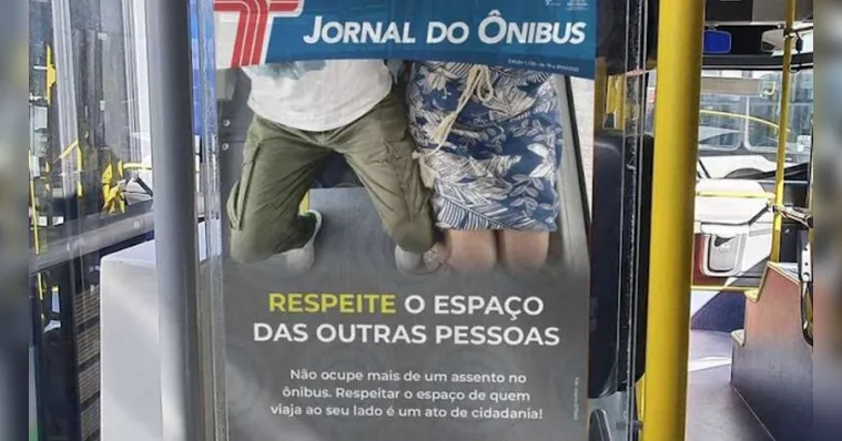Imagem ilustrativa da notícia Campanha "Cara, fecha as pernas" é lançada nos ônibus