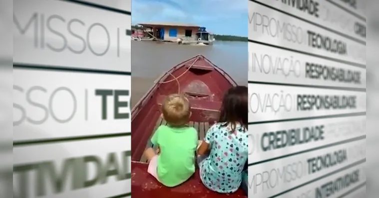 Imagem ilustrativa da notícia Vídeo: pescador transporta casa pelo rio no Marajó 