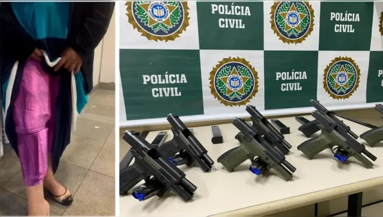 Imagem ilustrativa da notícia Mulher é detida no Rio com sete pistolas presas ao corpo