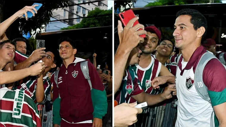 Imagem ilustrativa da notícia Sem Marcelo, Fluminense chega a Belém saudado por torcedores