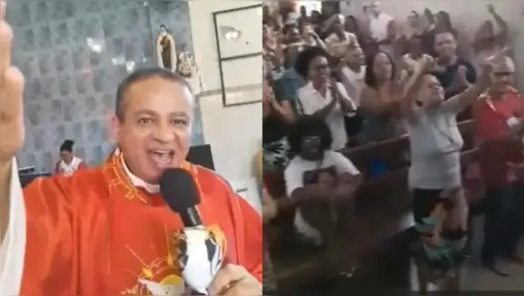 Imagem ilustrativa da notícia Vídeo: padre viraliza ao cantar samba durante missa no RJ