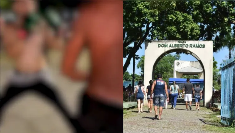 Imagem ilustrativa da notícia Vídeo: jovens promovem "Clube da Luta" em praça de Belém