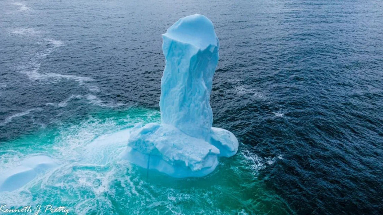 A giant ice ‘penis’ photographed off Canada