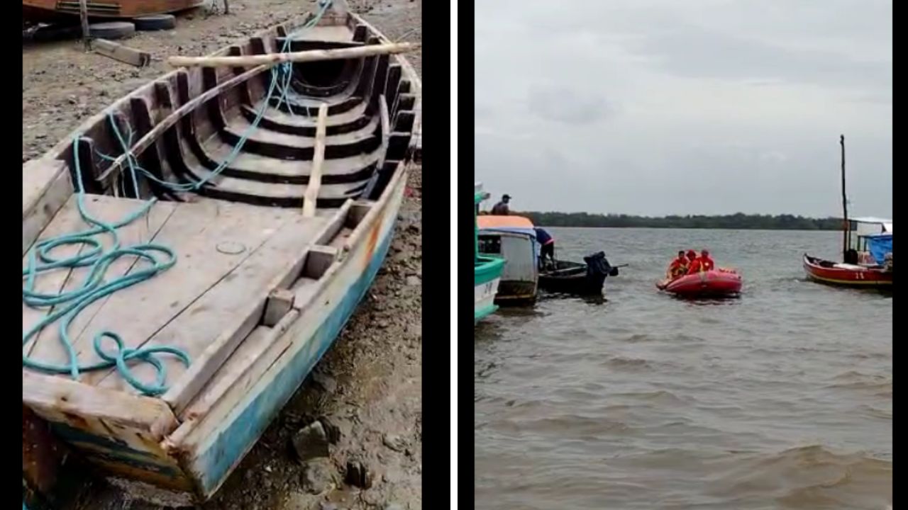 Vídeo: homem morre afogado após naufrágio de embarcação