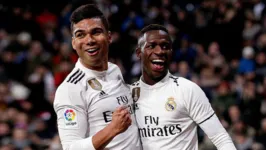 Casemiro e Vinicius Júnior foram companheiros de equipe no Real Madrid até julho de 2022, quando o volante se transferiu para o Manchester United.