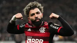 Gabigol e a consagrada comemoração de gols que conquistou a torcida rubro-negra.