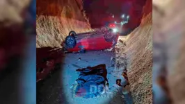 Vivi Araújo perdeu o controle do carro que acabou batendo na entrada do túnel