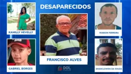 Desaparecidos que tiveram cartazes confeccionados pelo Disque Denúncia do Sudeste do Pará
