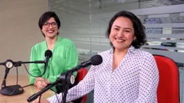 Priscila Belfort e a advogada Alessandra Lima Bustamante durante as gravações do EP.