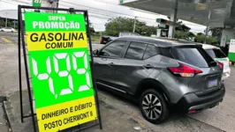 Em um posto de Belém, a gasolina já está sendo vendida a R$ 4,99