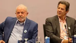 Presidente Luiz Inácio Lula da Silva (PT) e seu ministro da Fazenda, Fernando Haddad