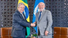 Presidente Lula se encontra com secretário-geral da ONU, António Guterres.