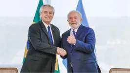 Alberto Fernández e Luiz Inácio Lula da Silva se reuniram hoje em Brasília