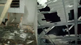 casa foi quase toda destruída