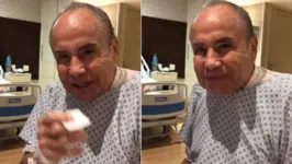 Stênio Garcia, 91, gravou um novo vídeo no Hospital Samaritano.