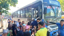 Movimentação intensa em São Brás nos ônibus com destino à Mosqueiro