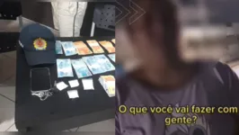 A suspeita foi presa em flagrante e ação gravada por câmera em colete do policial